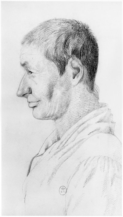 Maniac, illustration from an unpublished treatise by Jean Etienne Dominique Esquirol on the lunatics of the Salpetriere asylum by Georges Francois Gabriel